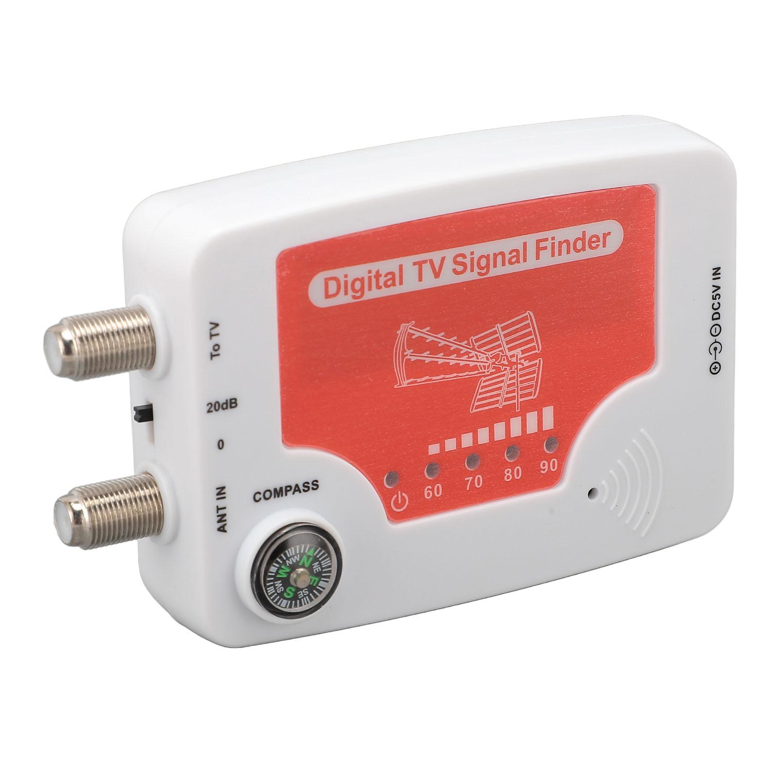 

TV Signal Finder with LED Display Portable TV Antenna Signal Strength Finder Signal Finding Meter