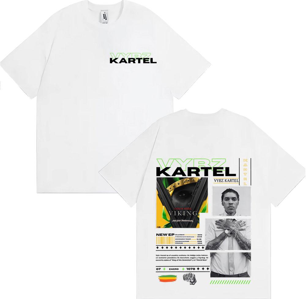 Rapper Vybz Kartel Tour 2025 Album T-shirts Men Women Comfort Short Sleeve Loose T Shirt Male Harajuku Hip Hop Pop Music T-shirt