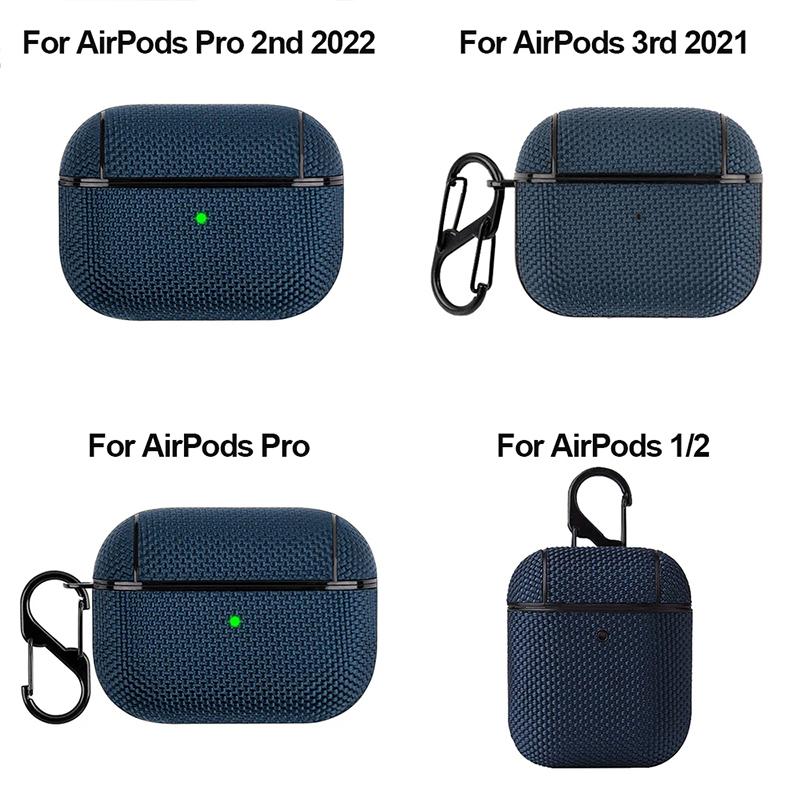 

Для Apple AirPods Pro 1-го 2-го поколения Беспроводной Bluetooth-наушник Чехол Для Air Pod 3 Тканевый Защитный Чехол От Отпечатков Пальцев for Airpods 3 синий