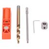 Pocket Hole Jig Kit Step Drill Bit Screwdriver Positioning Fixture Woodworking Tool