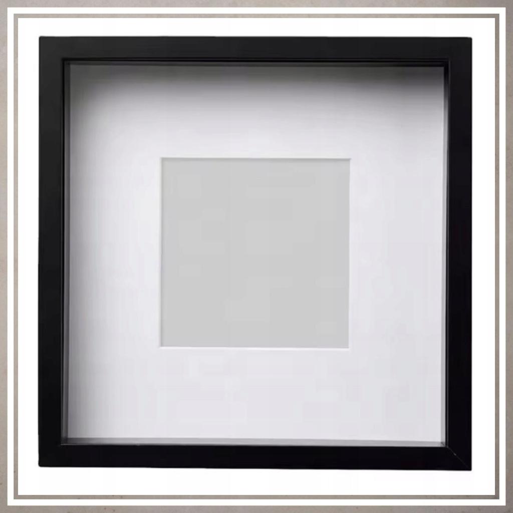 Deep box 3D frame 24.5x24.5 for moss handicrafts for photos, black