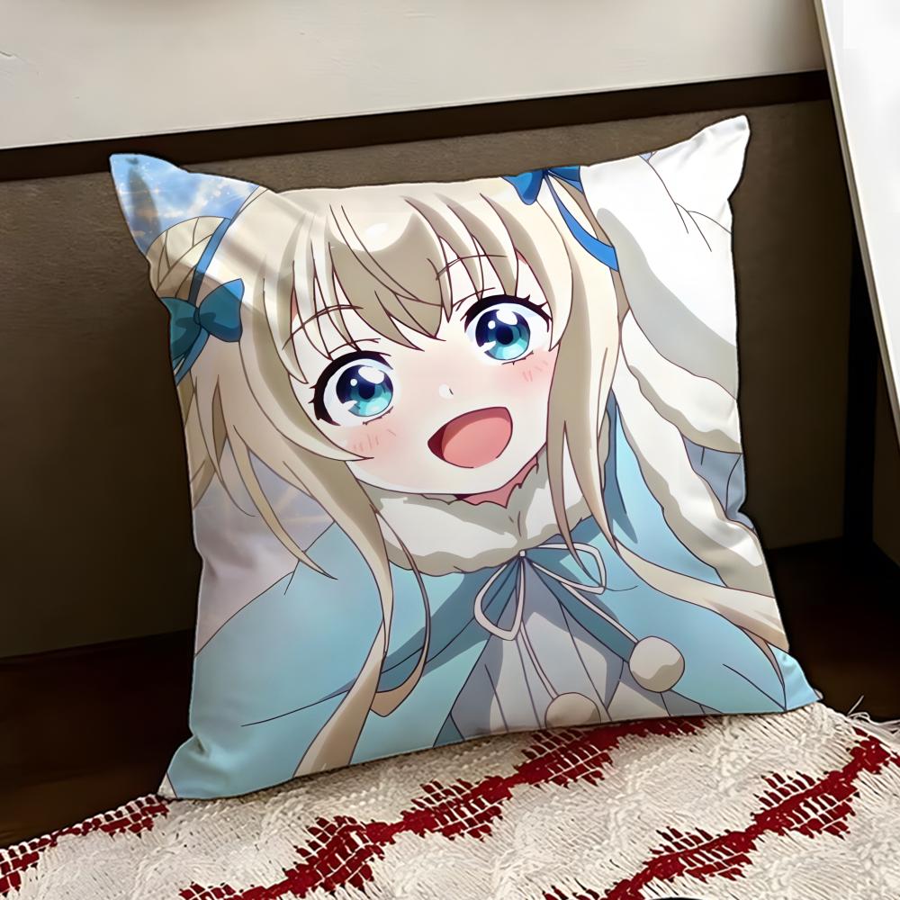 Uchi no Maid ga UUzasugiru Cushion Cover Reversible Soft Durable Pillow Cover Home Car MultiScene Use for Daily Comfort