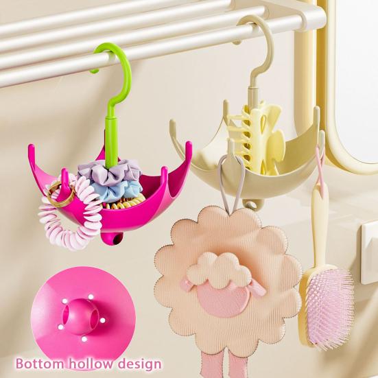 Rotating Closet Hanger Umbrella Design 5 Hangers Scarf Belt Organizer Wardrobe Hat Hanger