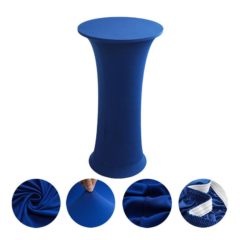Premium Spandex Round Table Cover Elastic Skirt for Hotel Wedding Banquet Decor