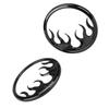 2pcs ABS Motorcycle Flame Speaker Grill Accent Trim Covers for Harley-Davidson Electra Glides, Street Glides, Trikes 2014-