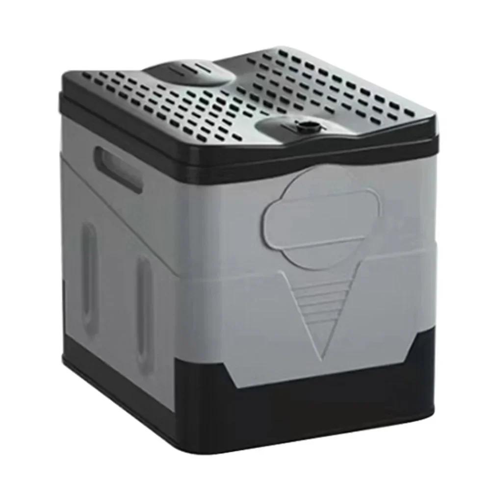 Folding Toilet Portable Outdoor Folding Toilet Strong Bearing Capacity Reusable Trash Can for Camping Hiking Trips