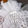 Romance Bird Nest Wedding Veil Tulle Veil Headpiece For Bride Special Occasion Gathering Ceremony Photography Headwear