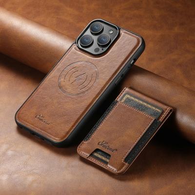 2 In 1 Detachable Cards Solt Wallet Leather Vertical Bag Case For iPhone 15 16 Pro Max 13 12 14 Plus Magnetic For Magsafe Cover