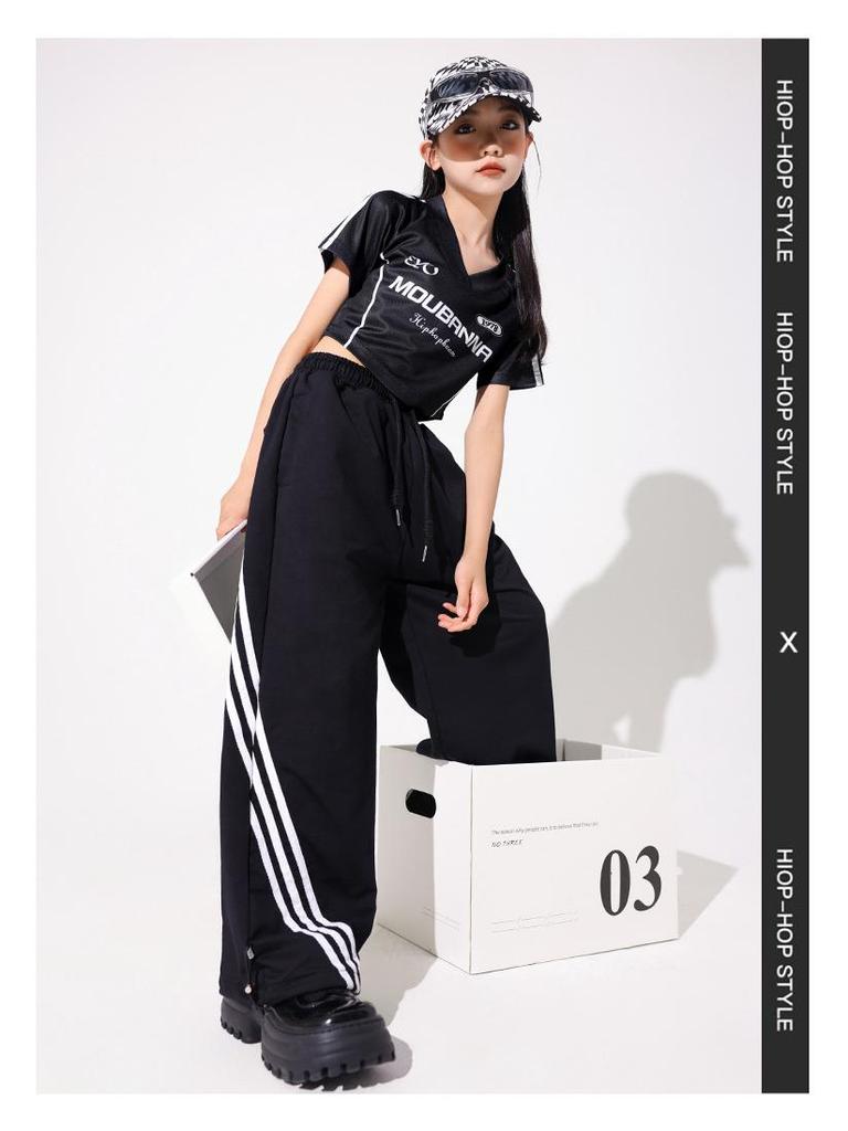 Kinder Streetdance Hip-Hop Jazz Bühnenkostüm und Trainingsoutfit