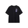 Li Ning T Shirts Unisex Black Crew Neck Moderate Straight Fit AHST071-1