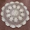 White Round Crochet Table Cloth Handmade Lace Tablecloth Vintage Hand Tablecloth Crochet White Beige Color Tablewear