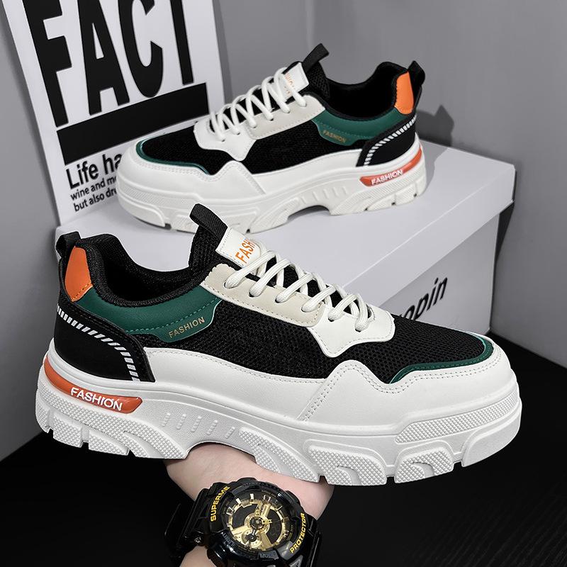 

2025 new versatile board shoes casual sports dad shoes men s and women s same white shoes thick-soled wear-resistant tooling men s shoes 44