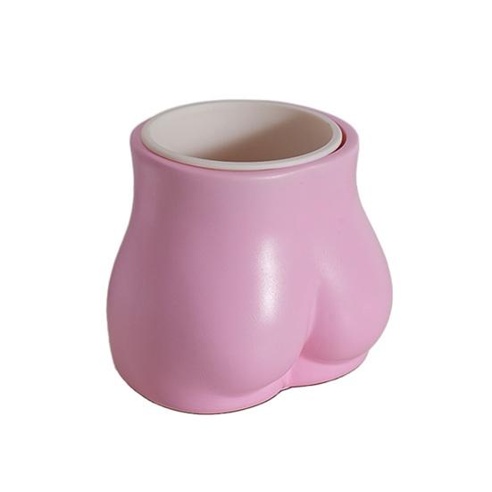 Pen Holder Cute Butt Shape Desktop Organizer Healing Atmosphere Storage Box for Pens Makeup Brushes Office Supplies