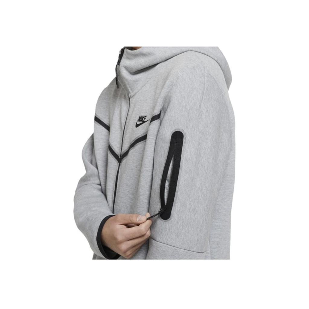 Nike Sportswear Tech Fleece Full-Zip Hoodie (Asia Sizing) Dark Grey Heather Men Streetwear CU4490-063