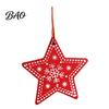 Rustic Christmas Decor Tree Wooden Pendant, Vintage Cartoon Ornament with Lanyards, Heart Star Shaped Pendants Lightweight Pendant for Holiday