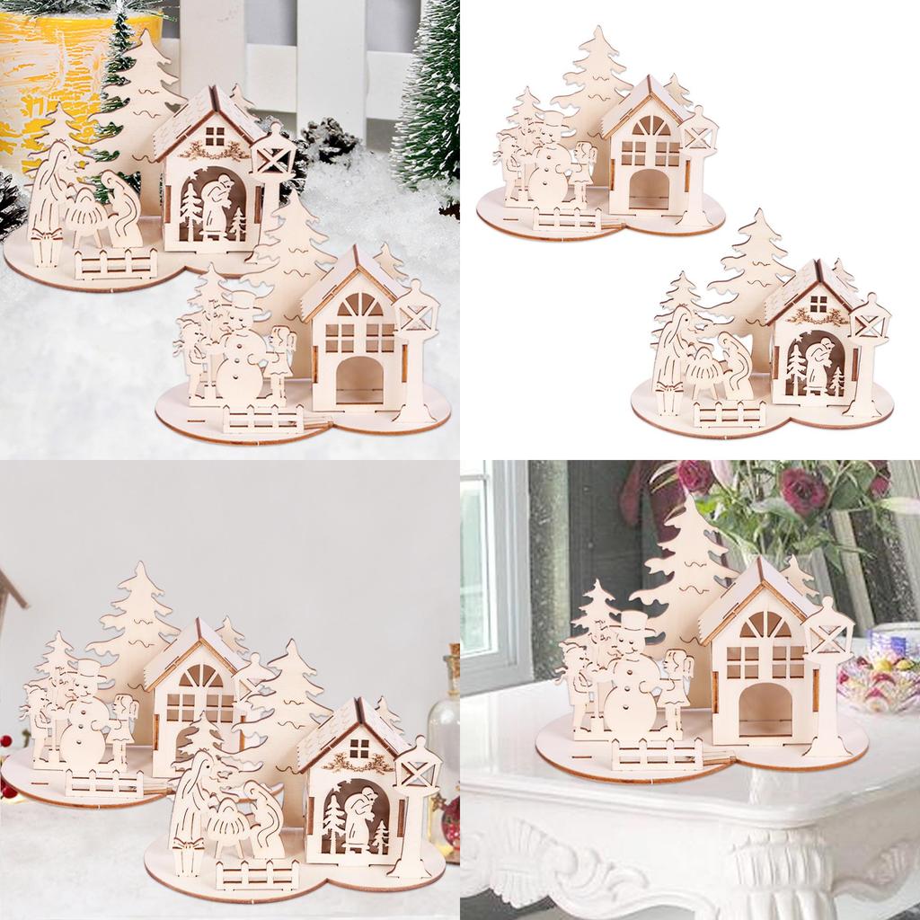 Charming Wooden Snowman Puzzle Family Christmas Decor Perfect For Holiday Gifting