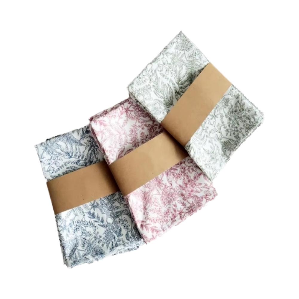 Printed Square Classic Reusable 100% Cotton Napkins & Accessories Premium Quality Fabric for Home Restaurants Weddings & Events