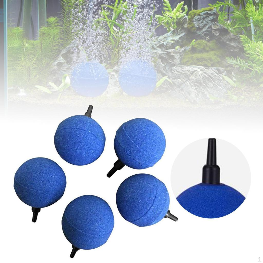 5 Pack Aquarium Air Bubbler 2 Inch Round Mineral Material for Pond Aeration