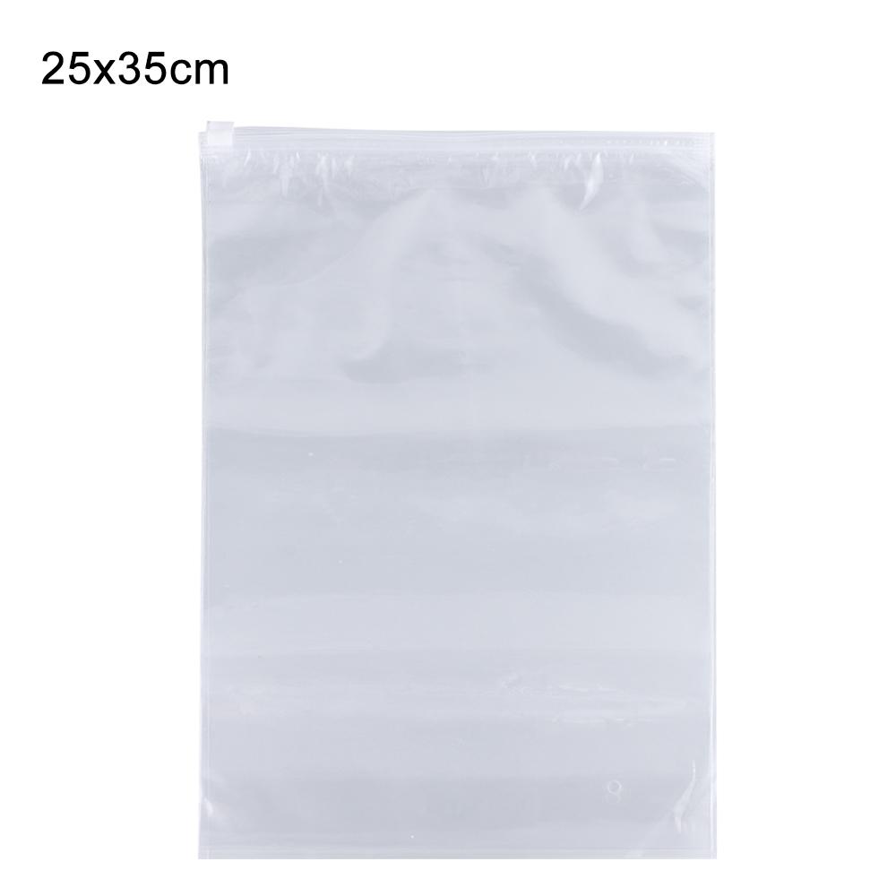 5PCS New Waterproof Self Seal Plastic Bag Clear Transparent Zipper Lock Storage Pouch