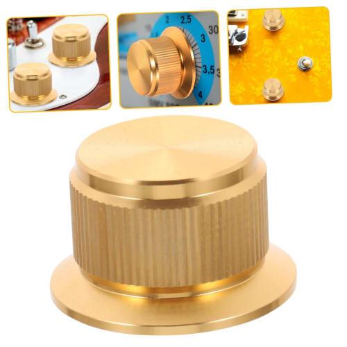 ERINGOGO Sound Knob, Control Volume Amplifier Knob, Bass Knob, Universal Bass Knob, Guitar Tuner, Earphone Knob, Electric Guitar Knob, Wired, Golden A