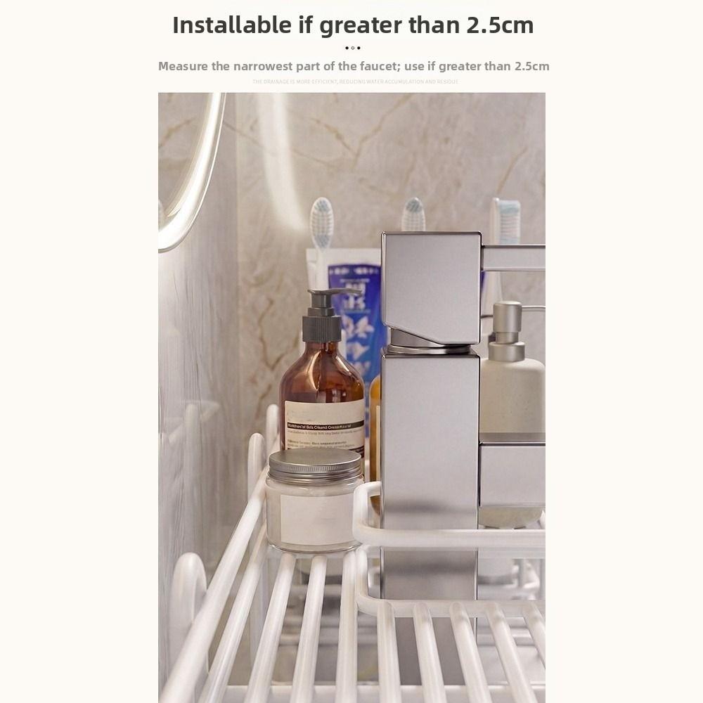 60cm Faucet Storage Rack  for Organizing Handwashing Basins Cosmetics and Skincare Products