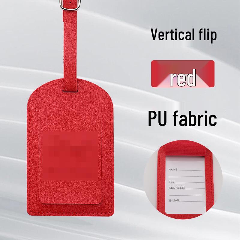 Durable PU Luggage Tag for Travel - Anti-Lost Name Tag for Suitcases and Trolleys