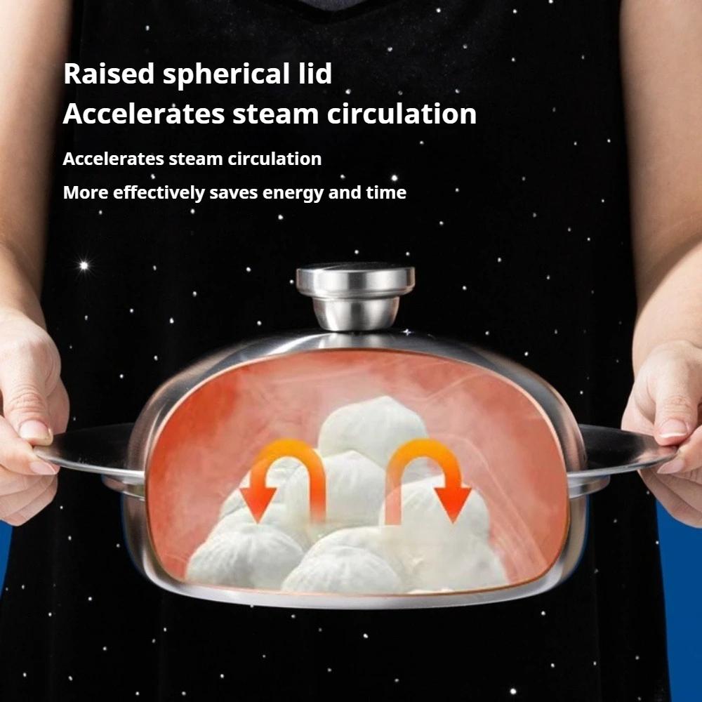 Food Steam Tray Stainless Steel Flying Saucer Rustproof Multifunctional Steam Plate Noddle Drainer for Pot Kitchen Supplies