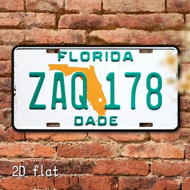 Motorcycle Souvenir License Plate, Metal Auto Wall Decor 15x30cm