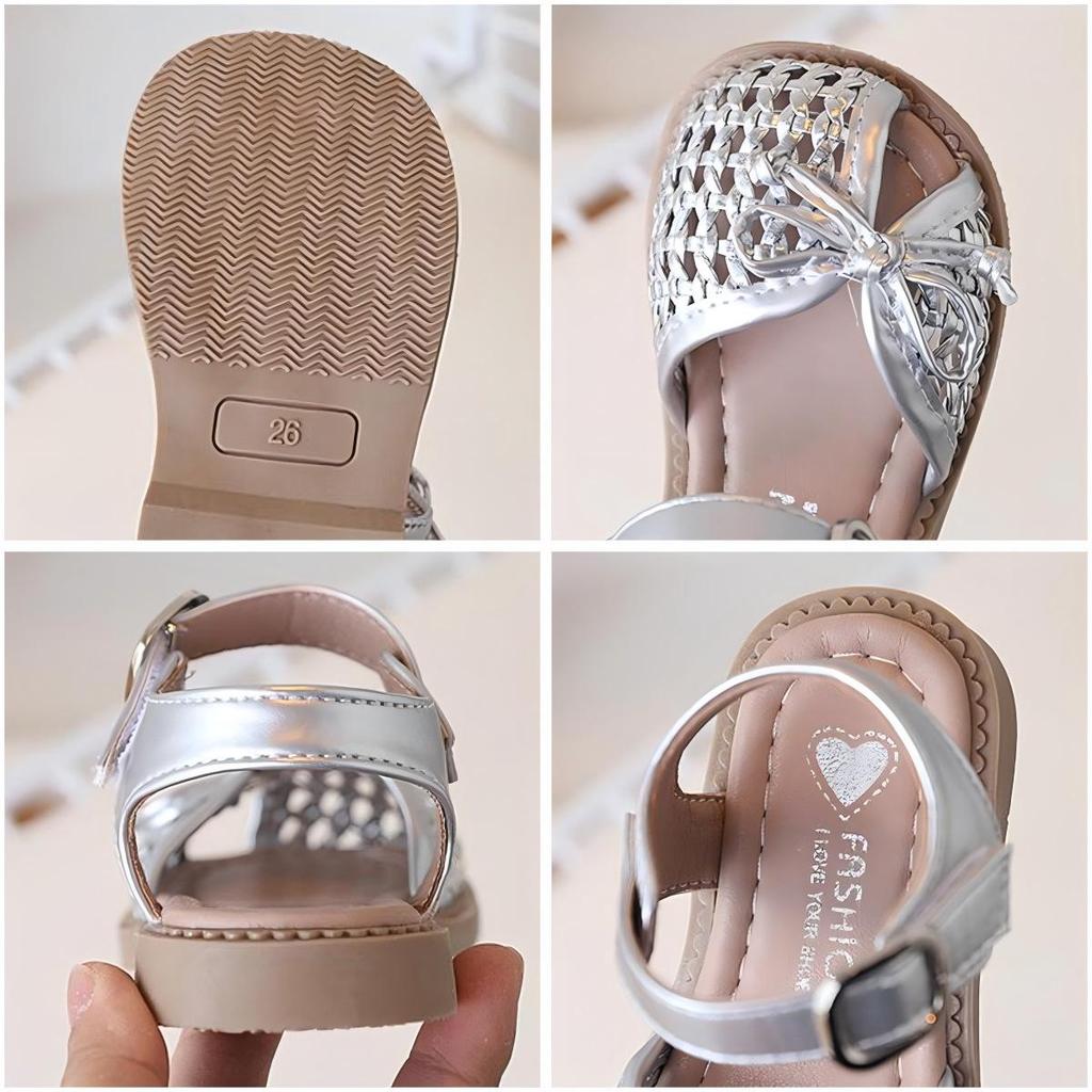Girls' Summer 2026 Best-Selling Woven Mesh Princess Sandals