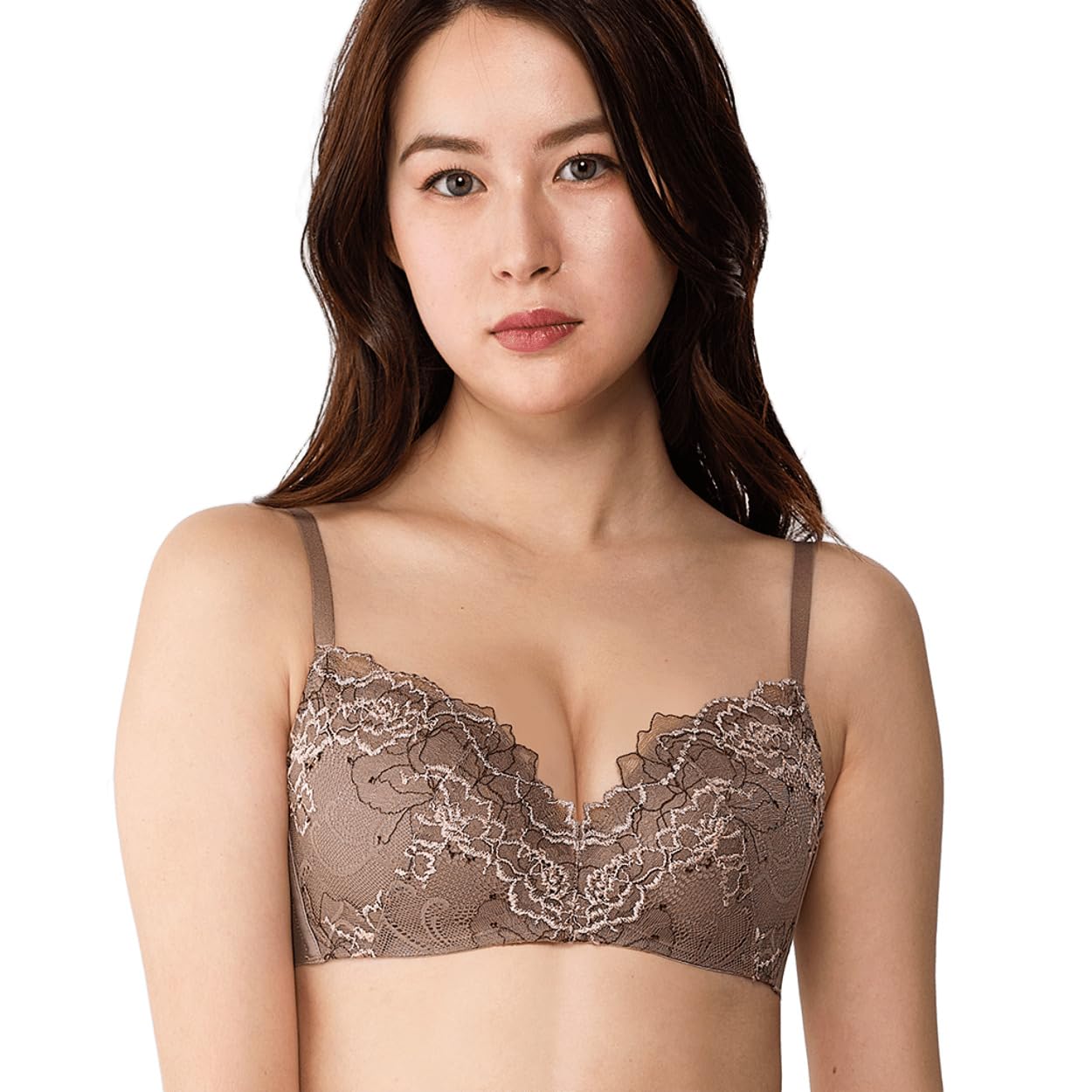 

Triumph Yuyu Bra 630 Wireless M004 Size D70 Bra, (Brown),