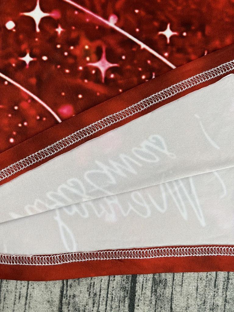 Women's Christmas Tree Printed T-Shirt - Elegant and Casual Round Neck Long Sleeve Top,