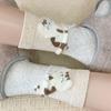 Cute Creative Designed Flocked Cat-themed Mid-calf Socks for Women Autumn and Winter Women Socks