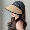Woven Straw Foldable Bucket Hat Plaited Design Straw Hat Sunshade Cap Beach Hat  Sun Protection
