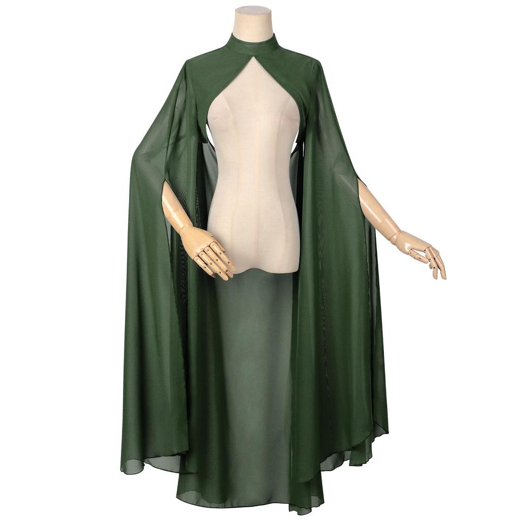Multicolor Chiffon Gothic Cape: Long Wedding & Halloween Shawl for Women