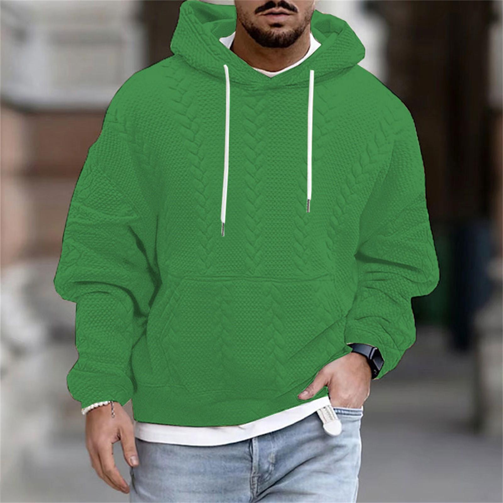 

Мужское повседневное пальто больших размеров с капюшоном и длинными рукавами, трикотажное мужское XXL армия зеленый