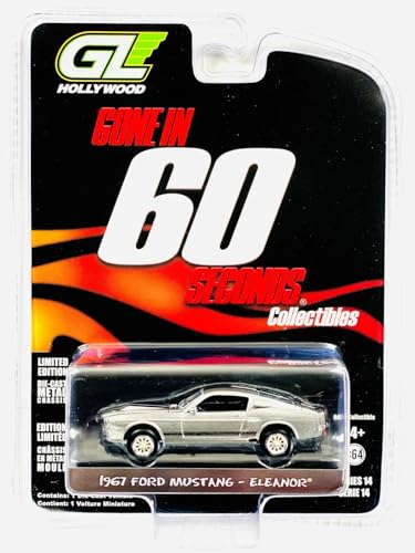 GREENLIGHT 1/64 Scale Ford Mustang Eleanor 1967 Gray "Gone In 60 Seconds" GREENLIGHT Gone In 60 Seconds Mustang Eleanors [Parallel Import]