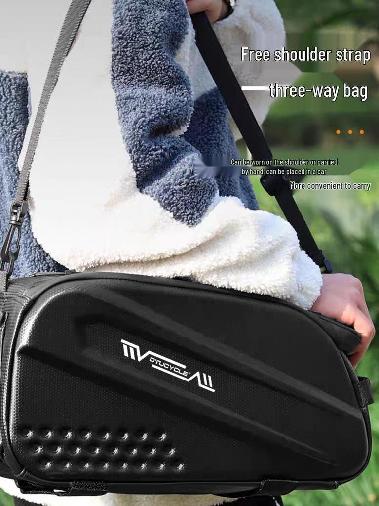 Waterproof Hard Shell Bicycle Rear Bag - Seat Bag & Storage Box Pannier for Mountain Bikes