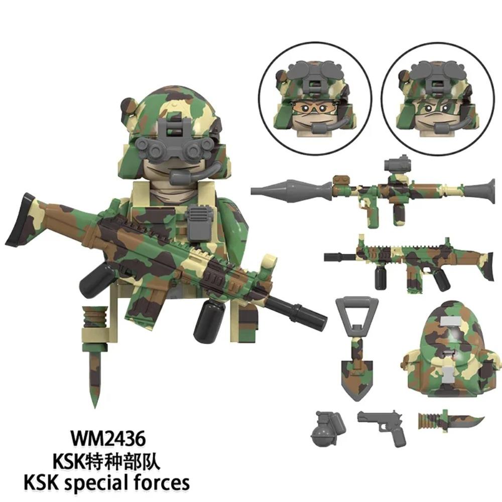 WM6147 WM6168 Military Series SWAT Special Forces Building Blocks Commando Soldier City Police Cap Mini Action Figure Toys