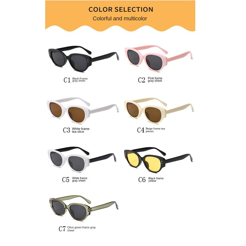 Kids Sunglasses UV400 Protection 7 Colors Vintage Oval Goggles for Boys Girls Baby Travel Fashion