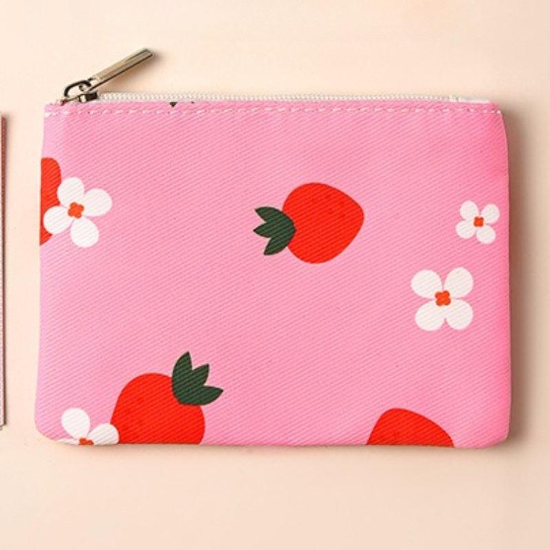 Mini Zipper Coin Purses Canvas Coin Wallet Lady Girls Earphone Coin Key Money Storage Bag Short Pouch Student Card Holder