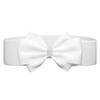 Adjustable Buckle Elastic Bow Belt Solid Color Rhinestone Stretch Belt  Dress Coat Accessories
