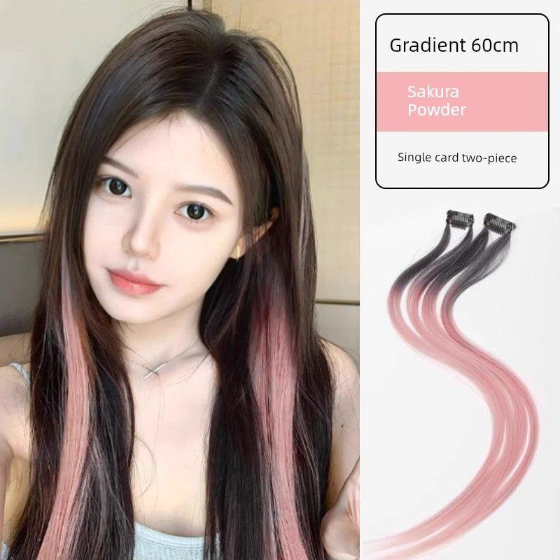 

Парик Женский Накладной Прядь Мелирование Накладная Прядь Цельный Натурально Невидимый Без следов Цвет Дофамин Искусственное Ухо Краска для Волос Наращивание Волос Sakura Powder