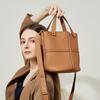 Niche Texture Versatile First-layer Cowhide Commuting Large-capacity Bucket Bag Elegant Single Shoulder Oblique Span Bag