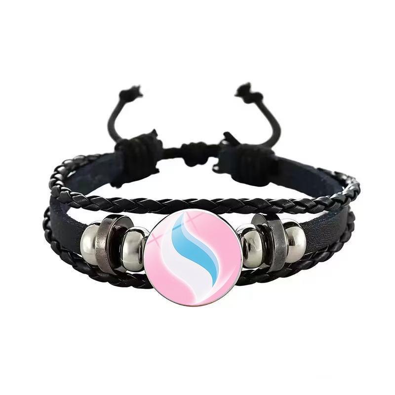 Pokémon Pikachu Black Leather Anime Bracelet