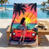 Sunset Drive Stylish Digital Printing Beach Towel Quick Drying Absorbent Blanket For Beach Pool Gym Travel Christmas Gift C9211690