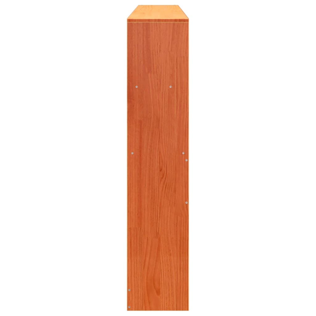 Vidaxl Wezgłowie Do Łóżka, Z Półkami, Woskowy Brąz, 200 Cm, Sosnowe