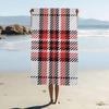 Schottischer Tartan-Print Mikrofaser Strandtuch Saugfähig Schnelltrocknend Weich Yoga Schwimmen Resort Bergsteigen Handtuch