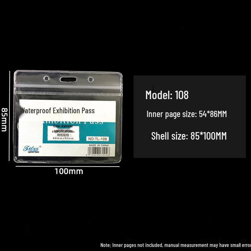 Thickened Plastic ID Card & Name Tag Holder with Metal Clip for Students