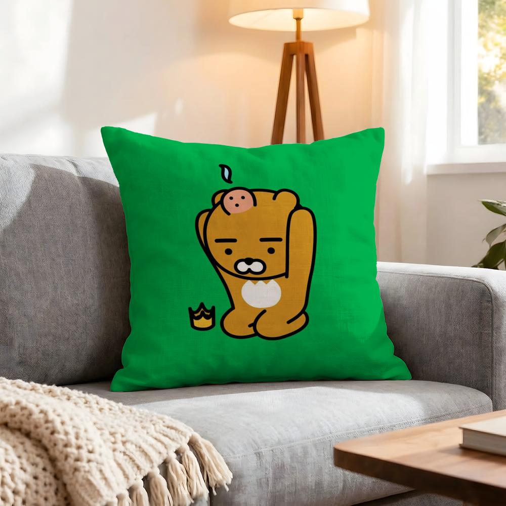 Character Kakao Friends Cushion Cover 1Pcs Decorative Covers Soft Cushion Case For Sofa Couch Decor 40X40 45X45 Pillowcases
