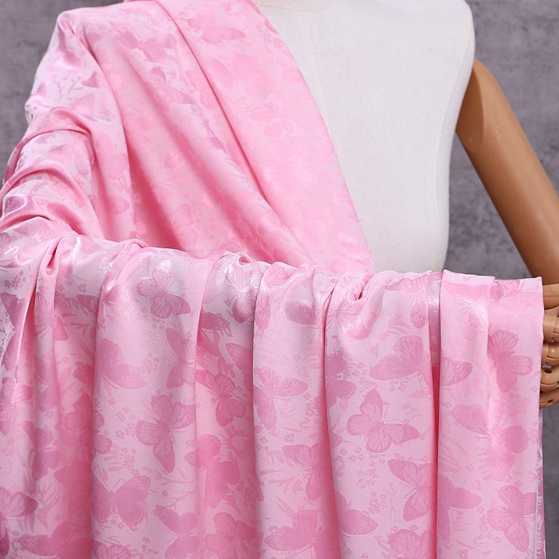 100x150cm Colorful Butterfly Jacquard Silk Satin Fabric for Sewing Ancient Costume Hanfu Tang Suit Horse Face Skirt Clothing